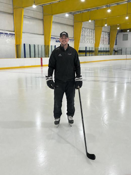Matt Schwartz on the ice at Ice Castle Arena